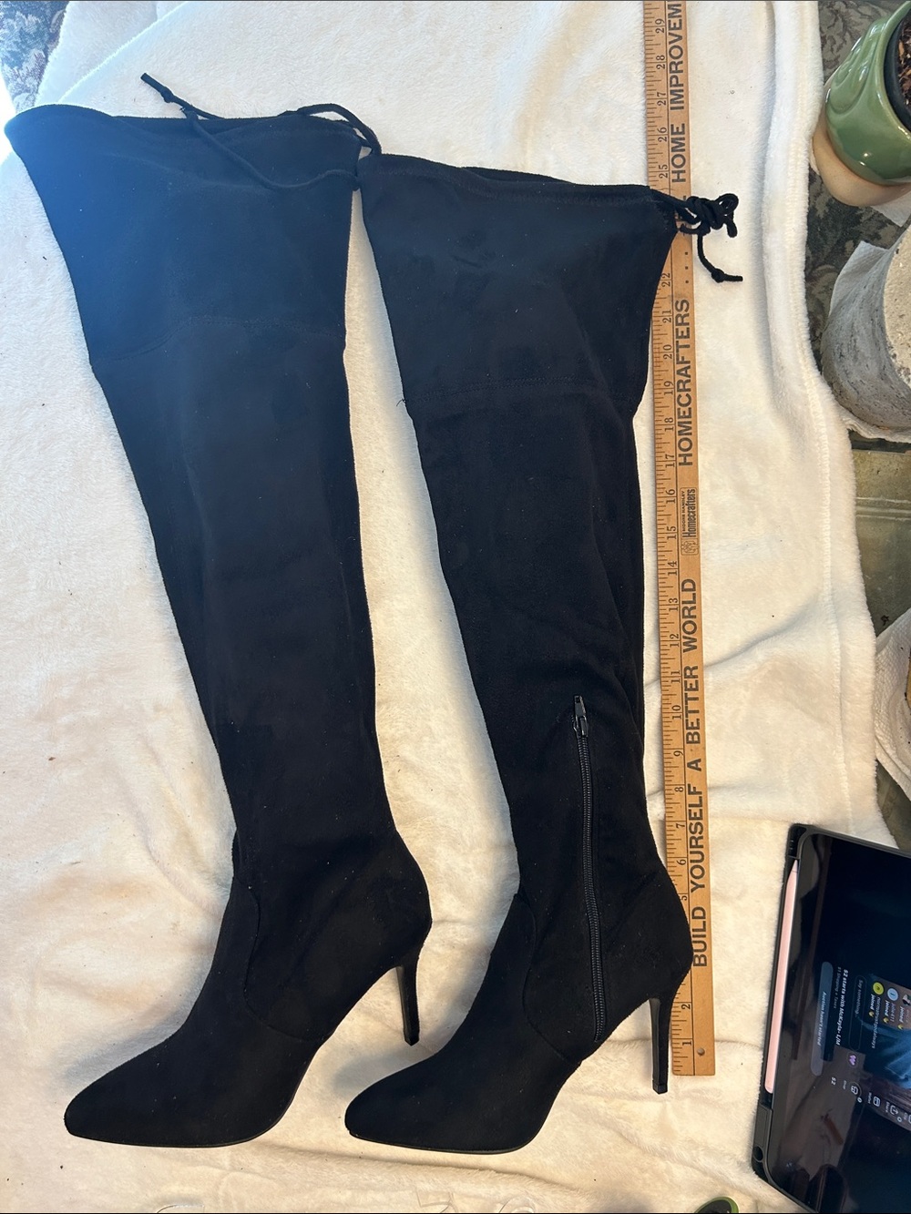 Zigi Soho Black Over-the-Knee Stiletto Boots